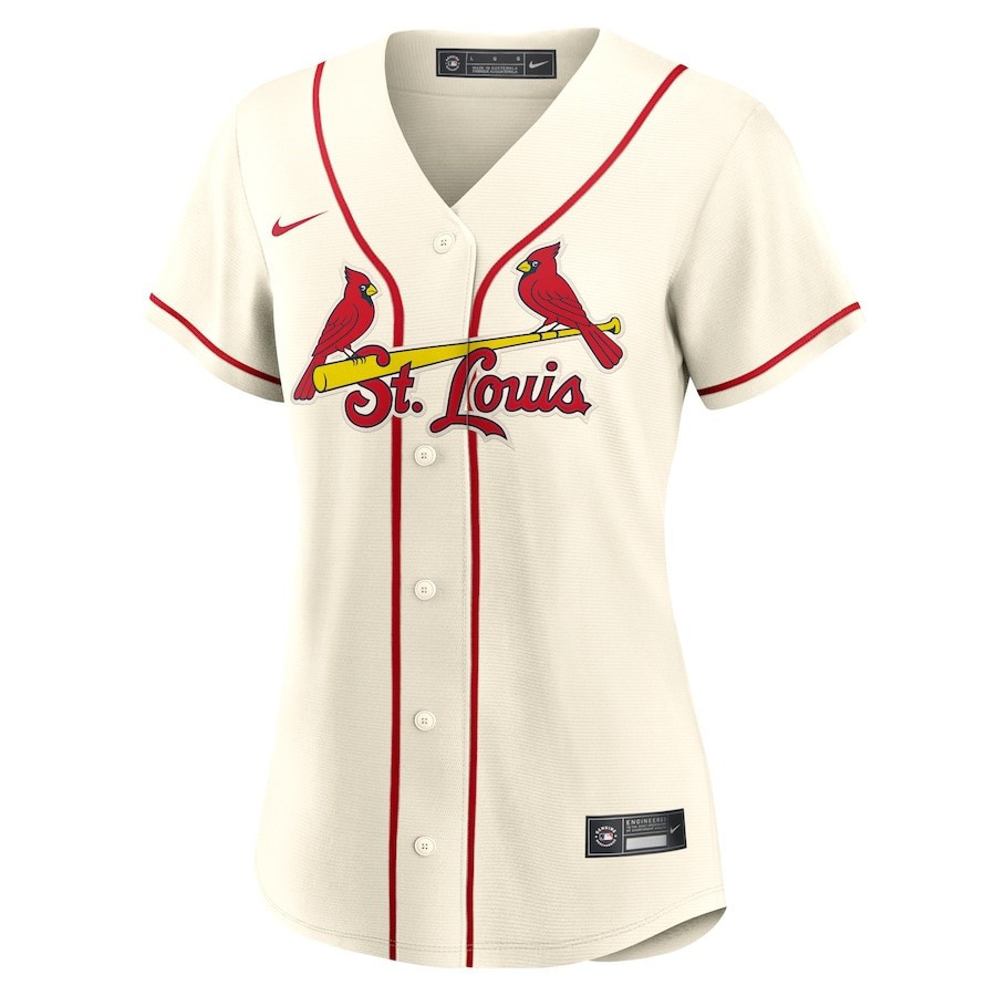 St. Louis Cardinals Alternate Team Cream MLB Jersey Women's