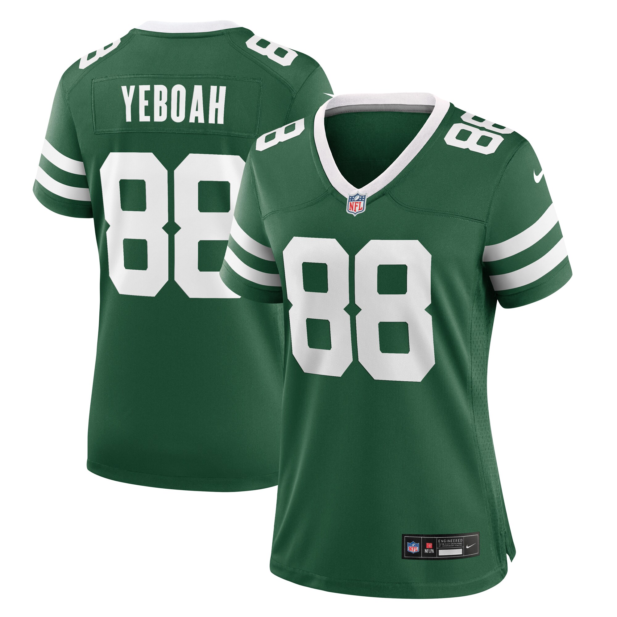 New York Jets Kenny Yeboah Legacy Green Team Game NFL Jersey Women's