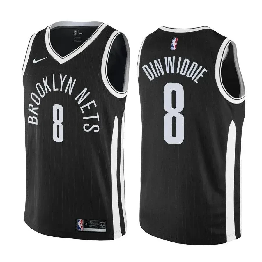 Brooklyn Nets Spencer Dinwiddie 8 City Edition Black NBA Jersey Men's
