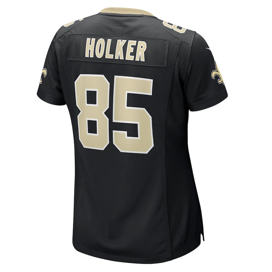 Dallin Holker 85 New Orleans Saints Game Black NFL Jersey Women's