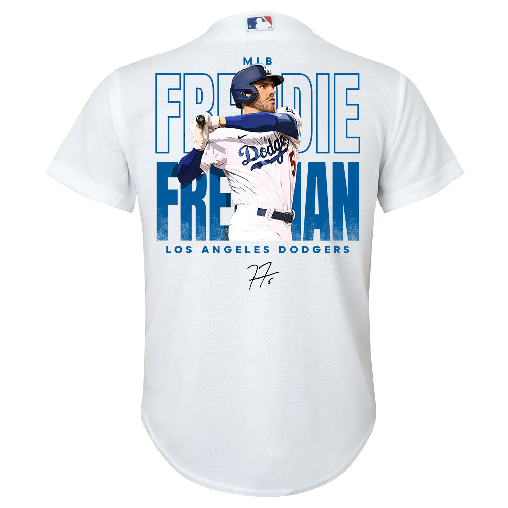 Freddie Freeman 5 Los Angeles Dodgers Signed Home Run 2023 Home Player White MLB Jersey Youth