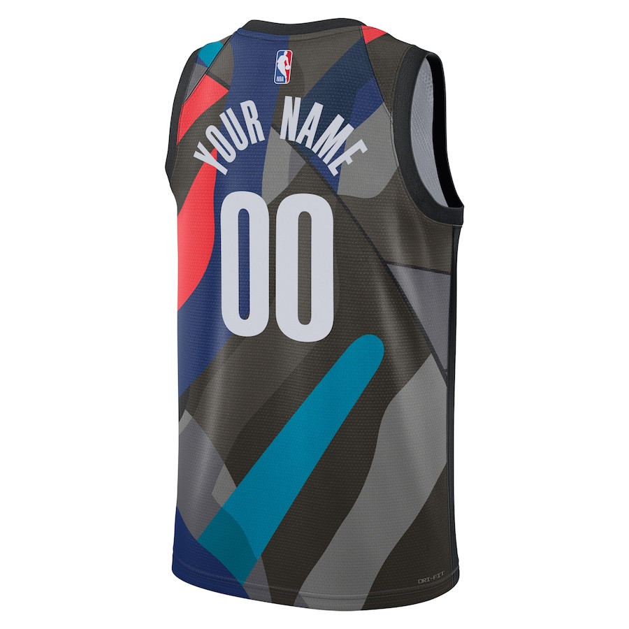 Brooklyn Nets 2023/24 City Edition Swingman Custom Black NBA Jersey Men's