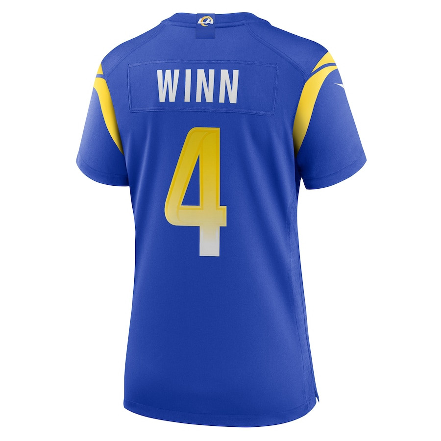 Dresser Winn 4 Los Angeles Rams Team Game Royal NFL Jersey Women's