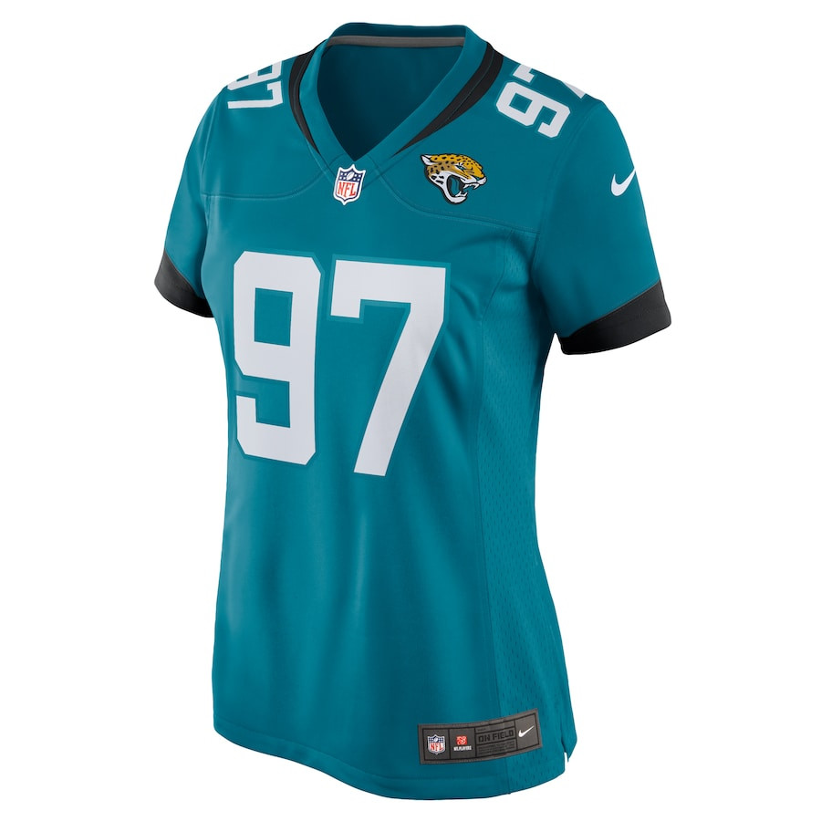 Henry Mondeaux 97 Jacksonville Jaguars Game Teal NFL Jersey Women's