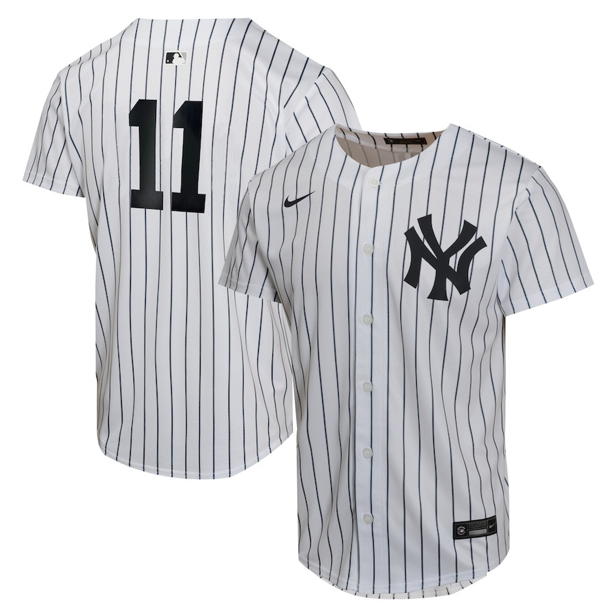 Anthony Volpe 11 New York Yankees Home Game Player White MLB Jersey Youth