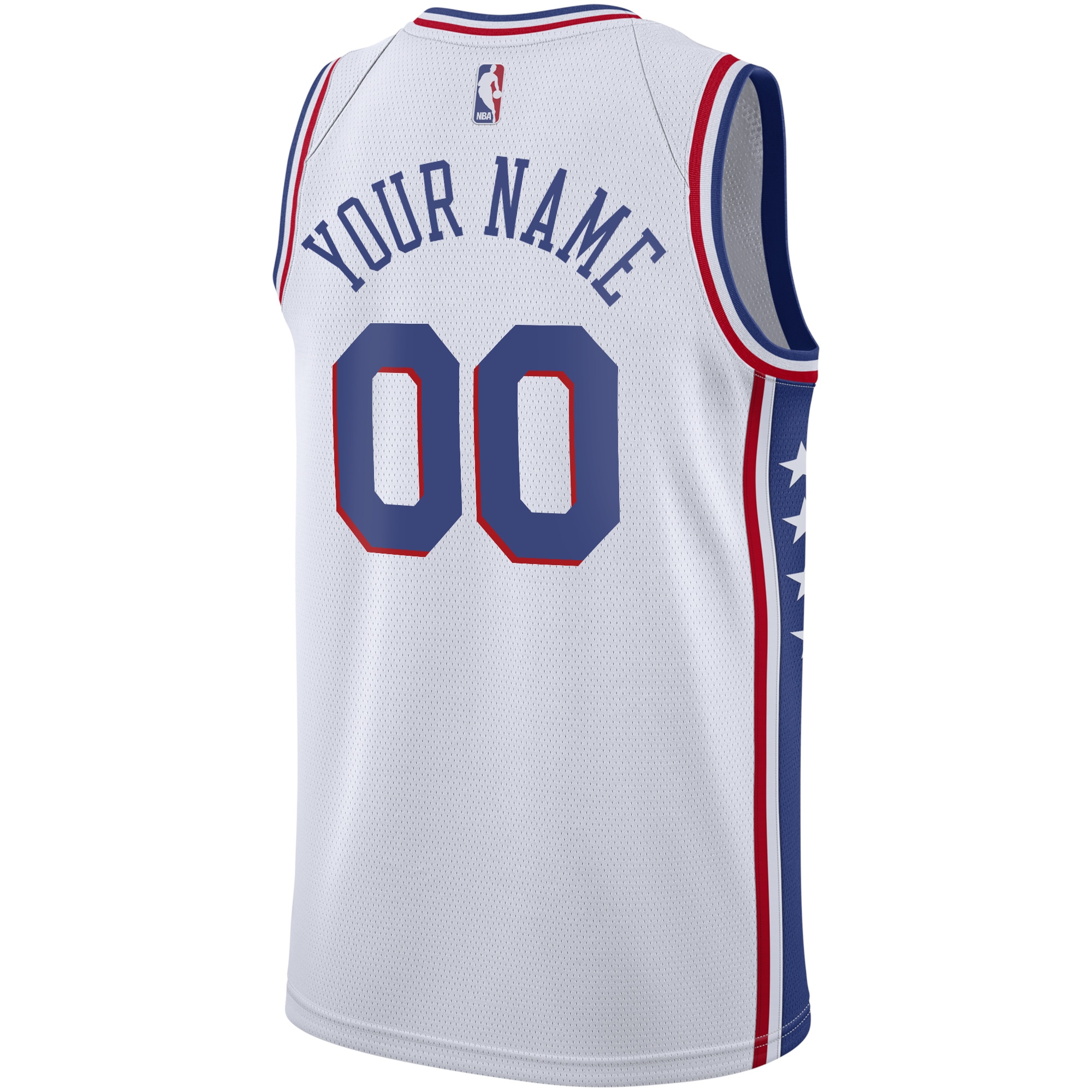 Philadelphia 76ers Association Swingman Custom NBA Jersey Youth