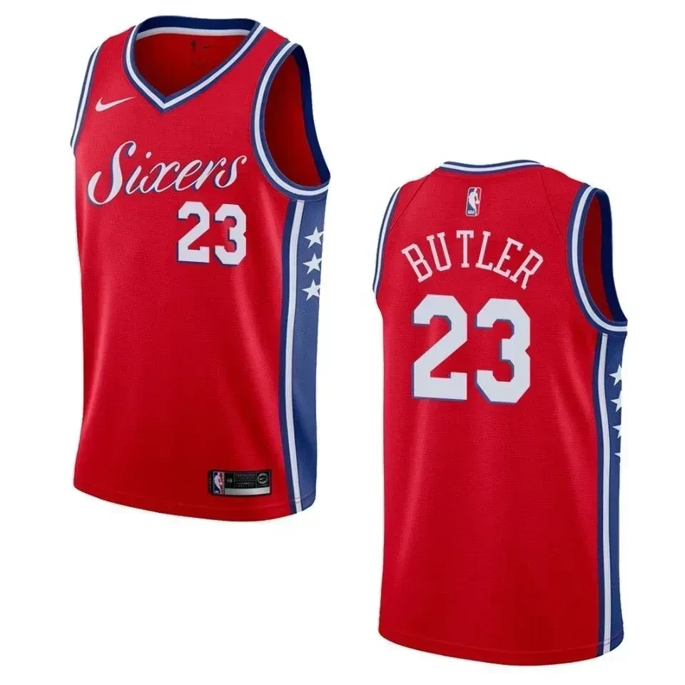 Philadelphia 76ers 23 Jimmy Butler Statement Swingman Red NBA Jersey Men's