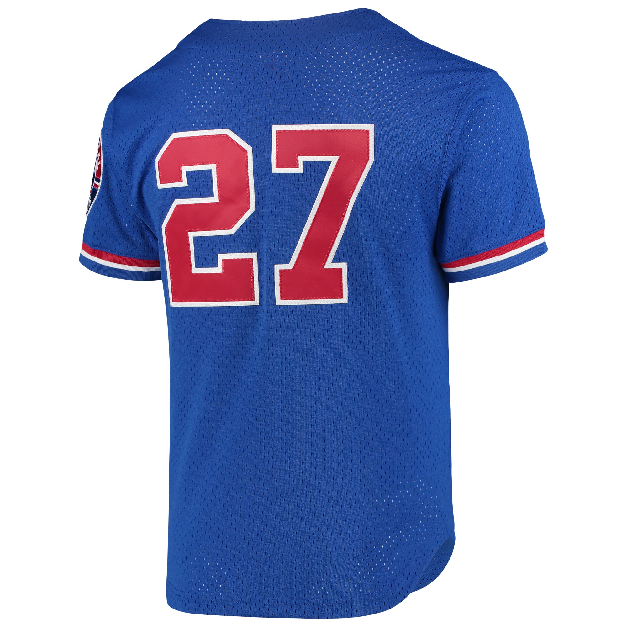 Montreal Expos Vladimir Guerrero Mitchell Ness Blue Cooperstown Collection Mesh Batting Practice Button-Up MLB Jersey Men's