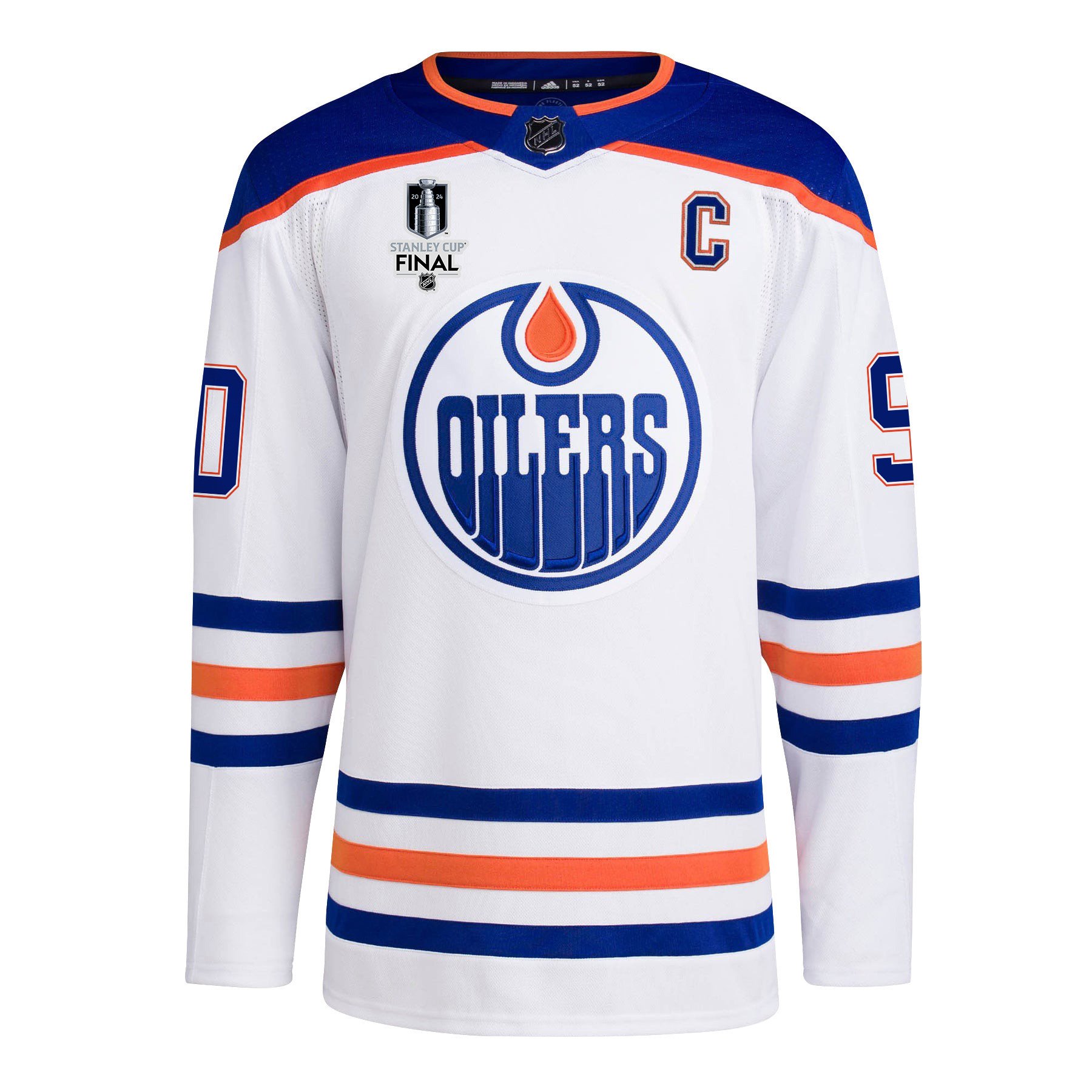 Corey Perry 90 Edmonton Oilers 2024 STANLEY CUP Final Away White NHL Jersey Men's