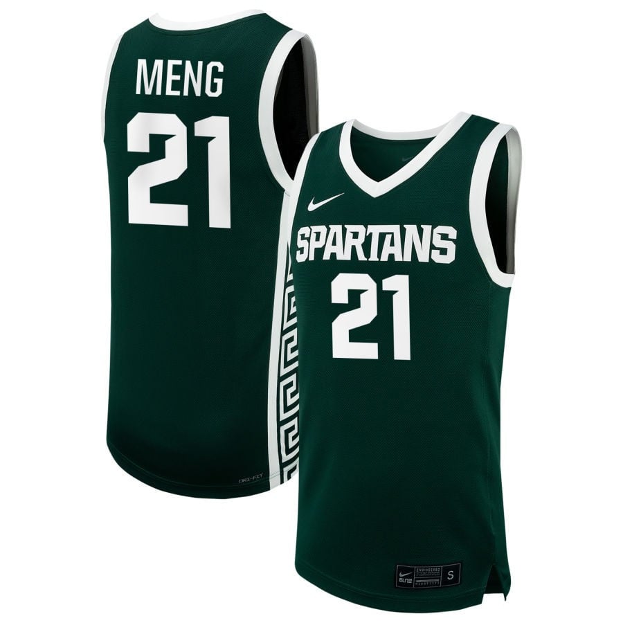 Mary Meng 21 Michigan State Spartan Unisex NIL Green NCAA Jersey Unisex