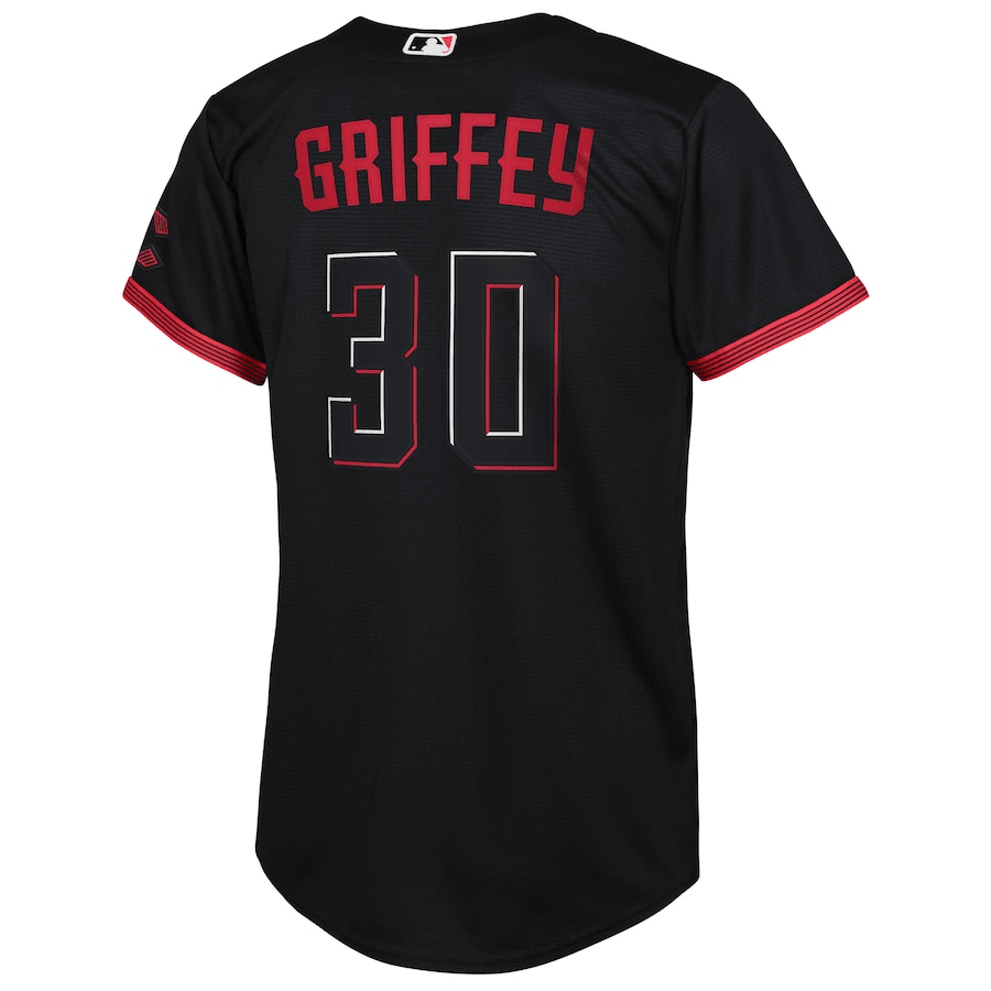 Ken Griffey Jr. 30 Cincinnati Reds 2023 City Connect Black MLB Jersey Youth
