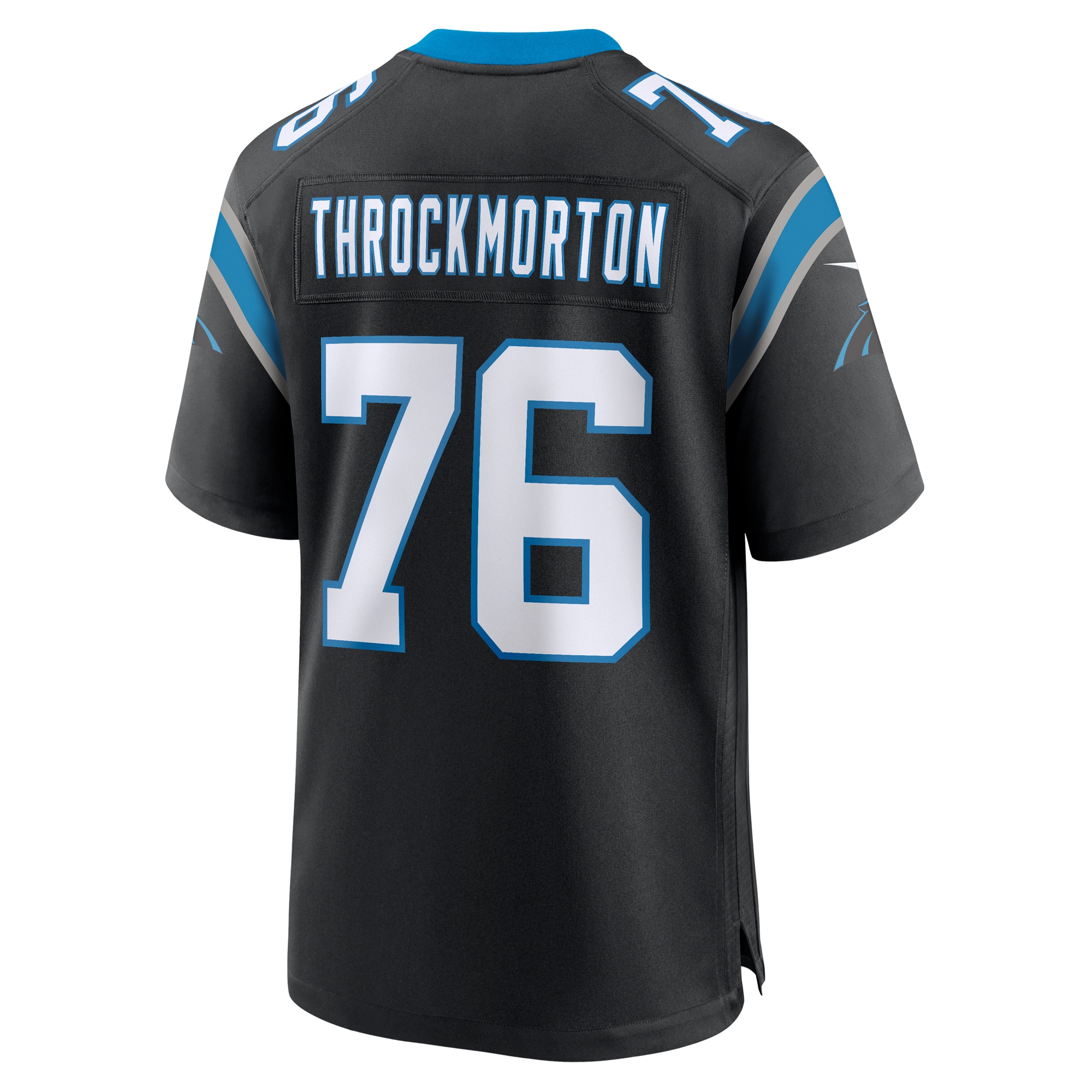 Carolina Panthers Calvin Throckmorton Black Team Game NFL Jersey Men's