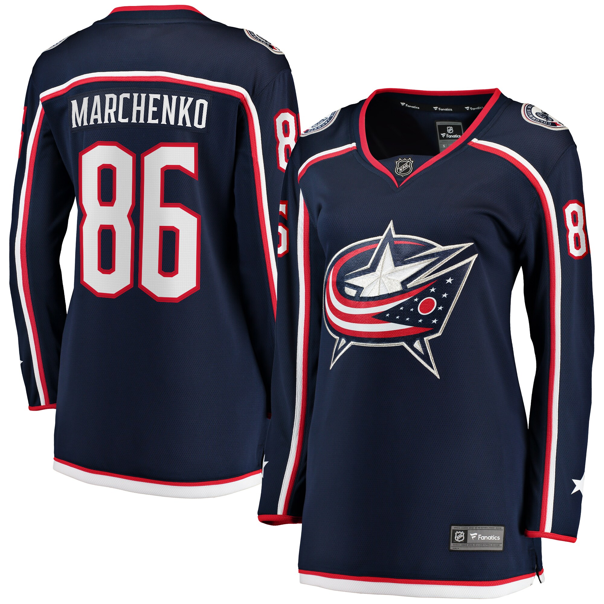 Columbus Blue Jackets Kirill Marchenko Navy Home Breakaway Player NHL Jersey Women's