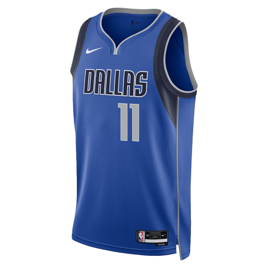 Kyrie Irving 11 Dallas Mavericks 2024 FINALS PATCH Swingman Icon Edition Blue NBA Jersey Men's