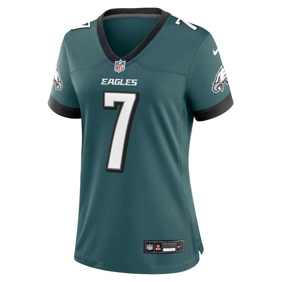 Kenny Pickett 7 Philadelphia Eagles Team Game Midnight Green NFL Jersey Women's