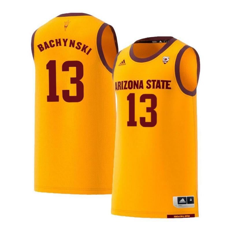 13 Jordan Bachynski Yellow Retro Arizona State Sun Devils NCAA Jersey Men's