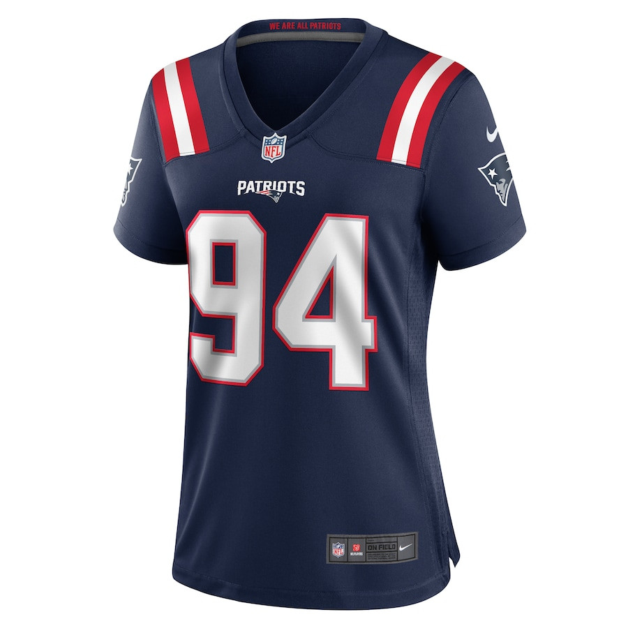 Armon Watts 94 New England Patriots Team Game Navy NFL Jersey Women's