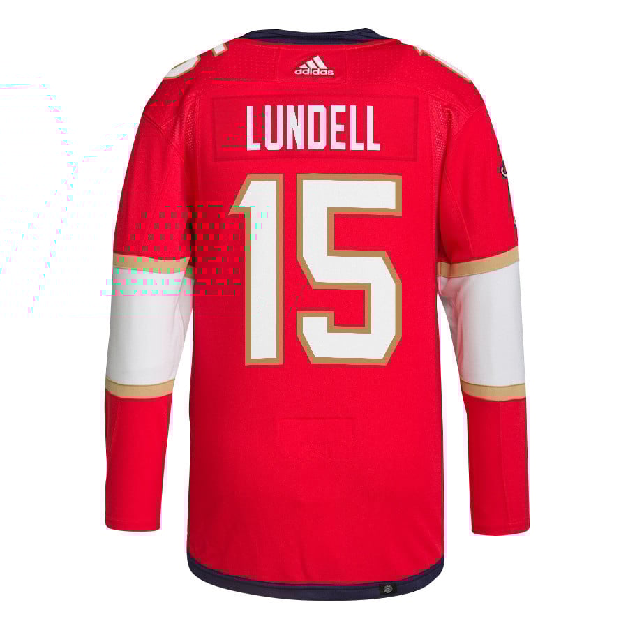 Anton Lundell 15 Florida Panthers 2024 STANLEY CUP Final Home Breakaway Red NHL Jersey Men's