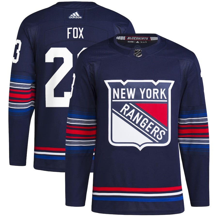 Adam Fox 23 New York Rangers Alternate Primegreen Navy NHL Jersey Men's