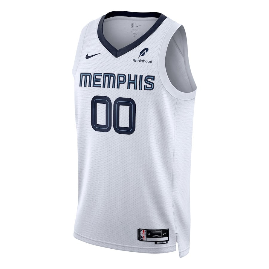 Memphis Grizzlies Unisex Custom Swingman Badge Association Editio White NBA Jersey Unisex