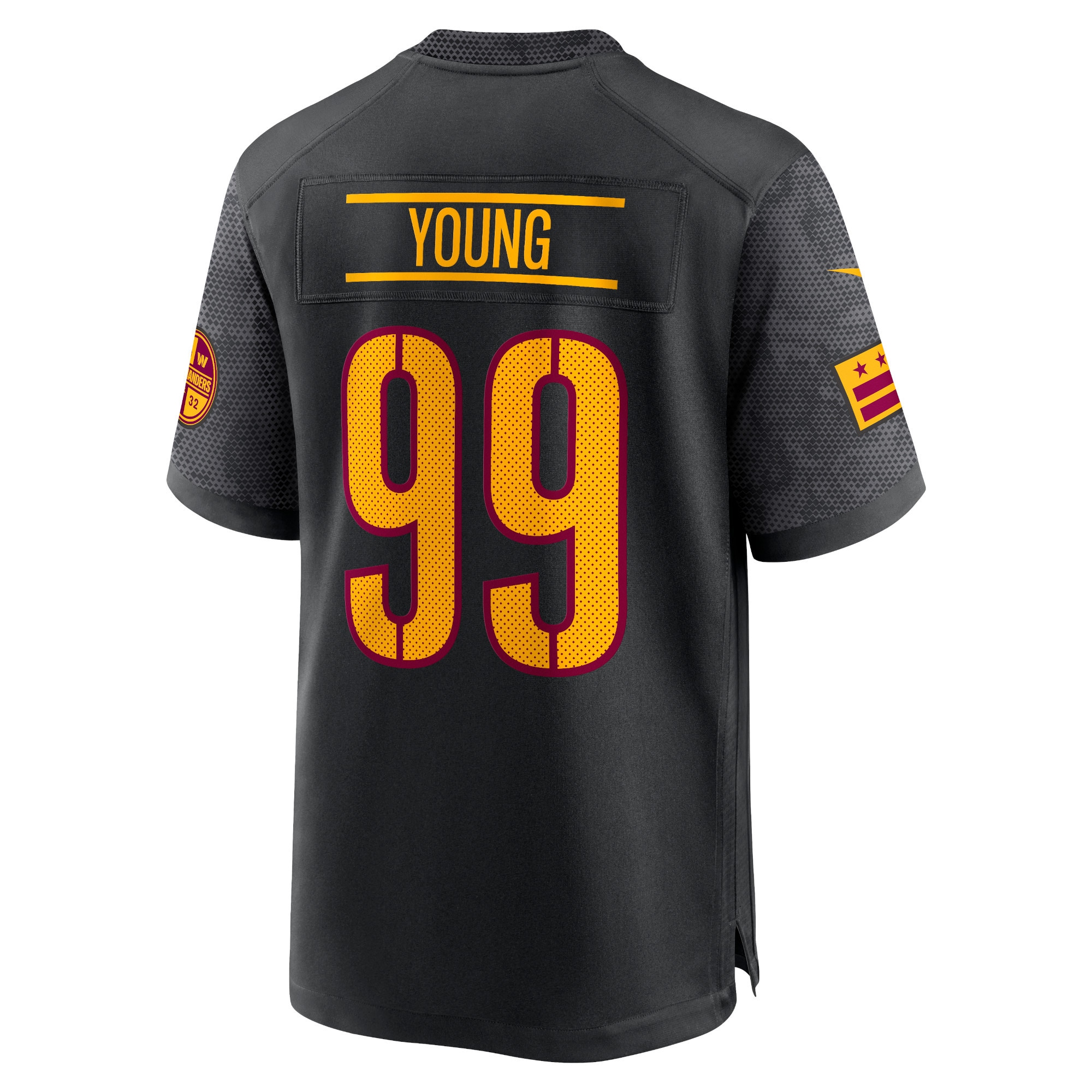 Washington Commanders Chase Young Black Game NFL Jersey Youth