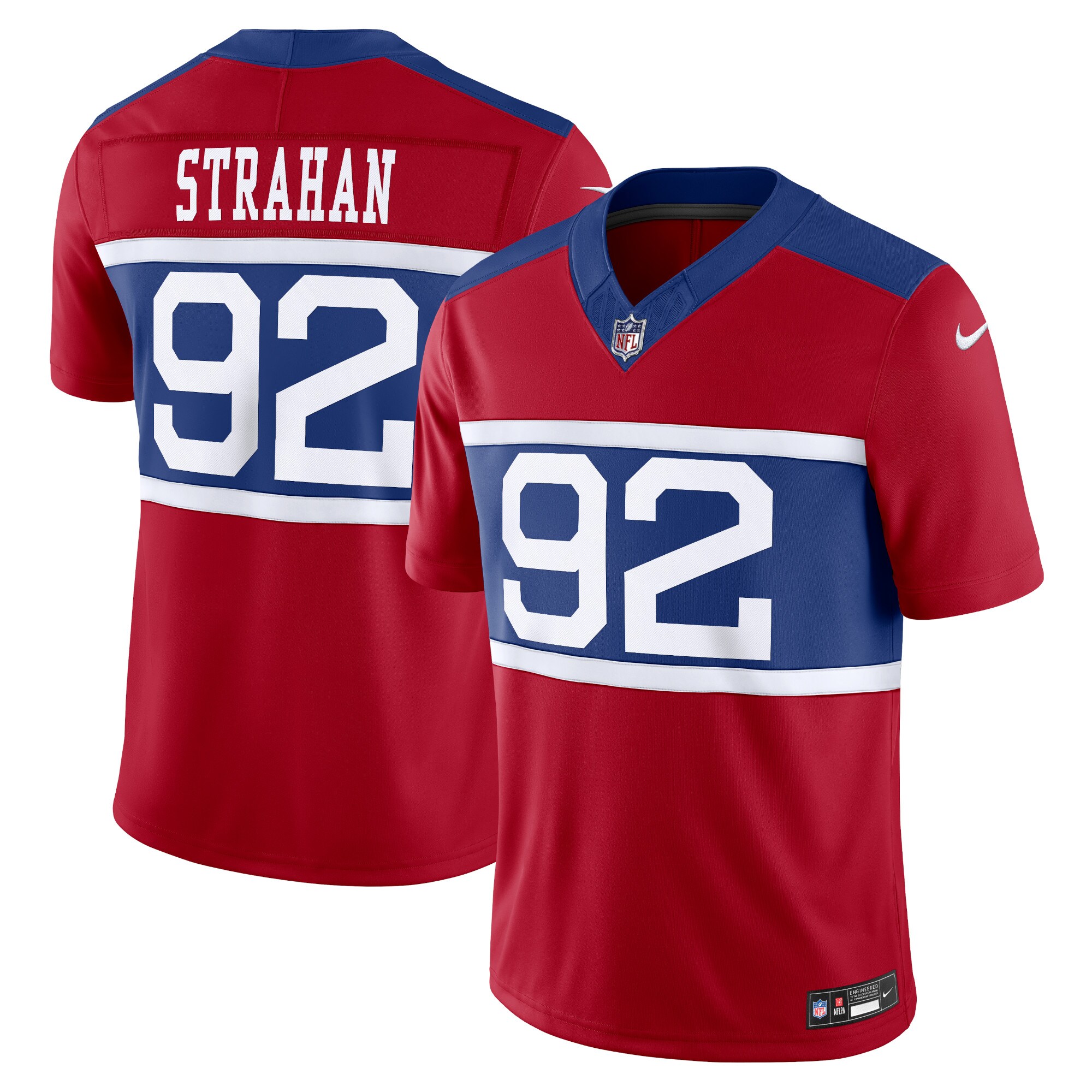 New York Giants Michael Strahan Century Red Alternate Vapor F.U.S.E. Retired Player Limited NFL Jersey Men's