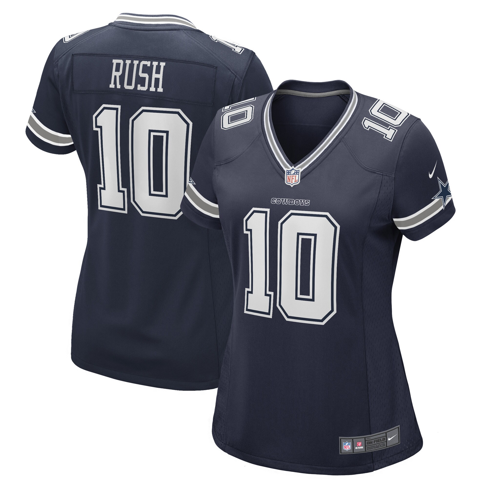 Dallas Cowboys Cooper Rush Navy Game Player NFL Jersey Women's