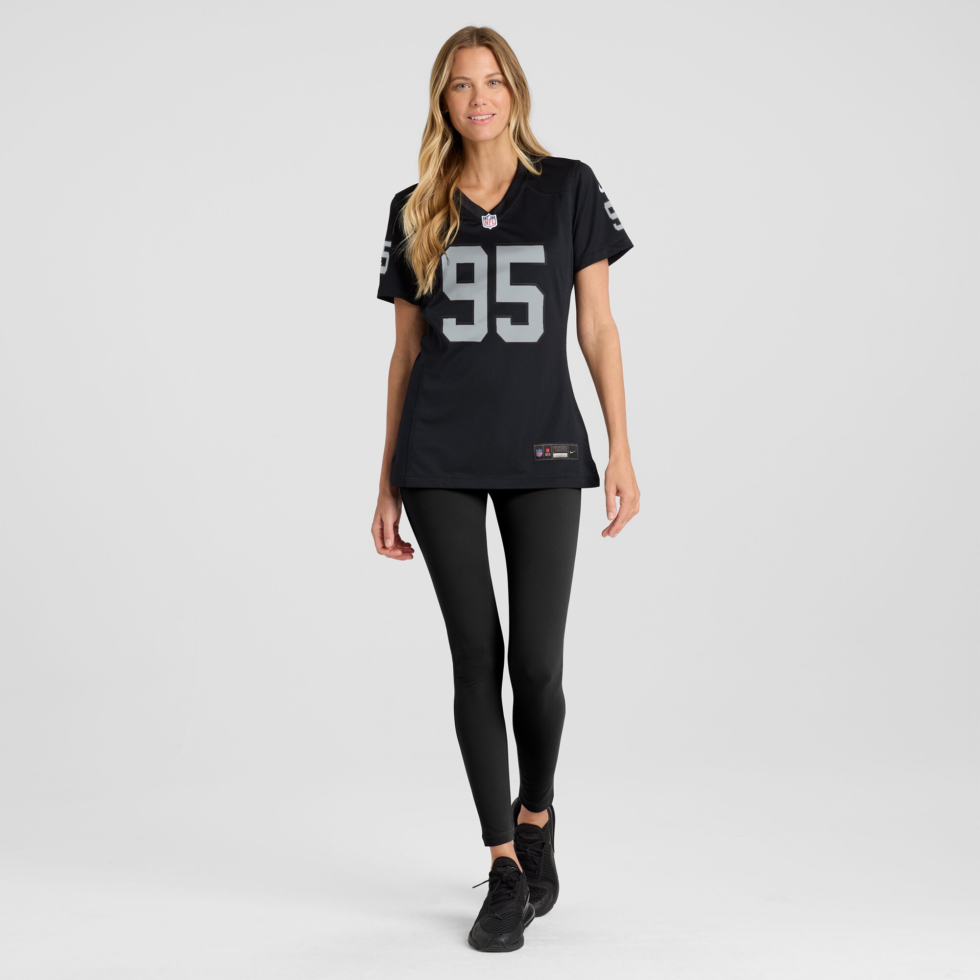Las Vegas Raiders John Jenkins Black Game NFL Jersey Women's