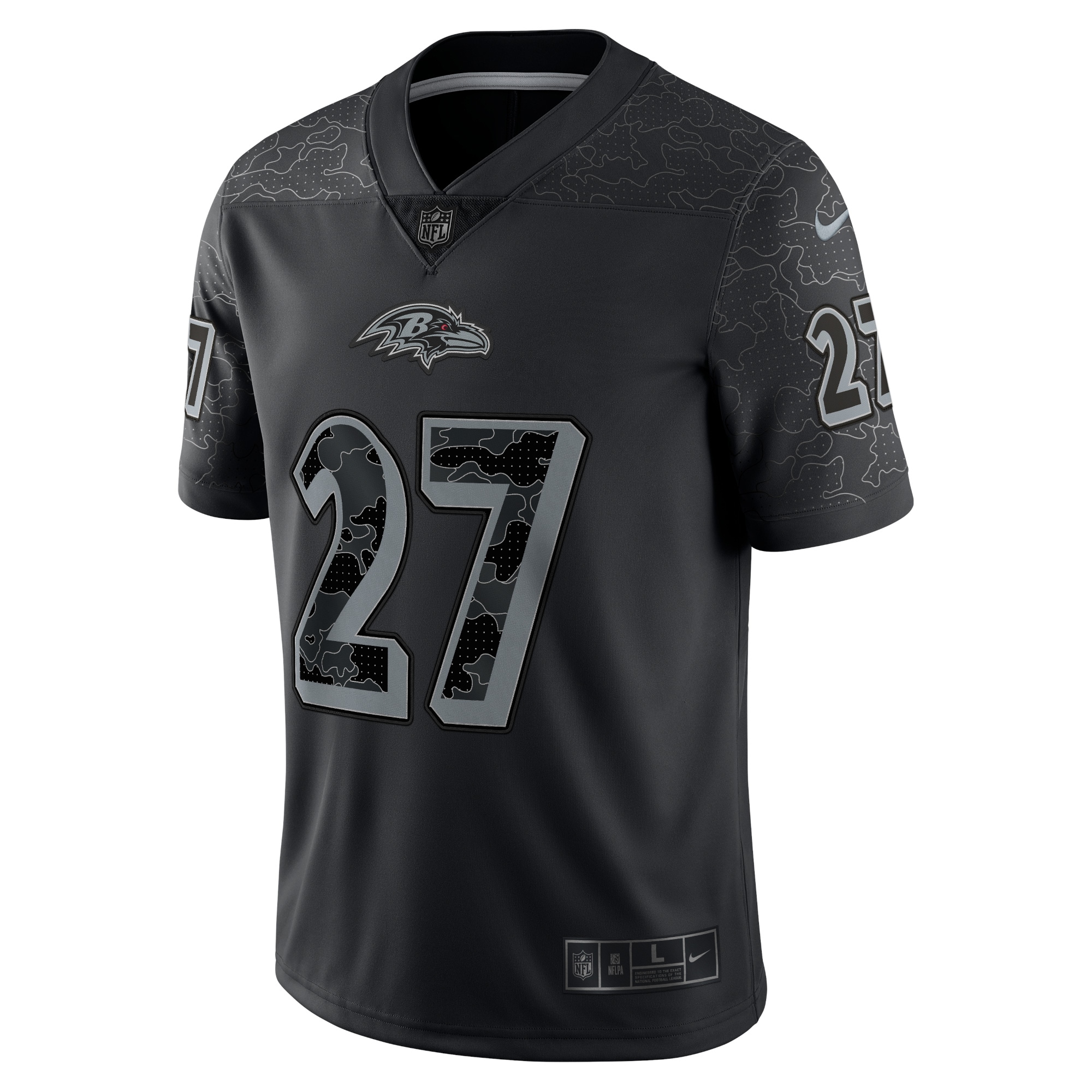 Baltimore Ravens J.K. Dobbins Black RFLCTV Limited NFL Jersey Men's