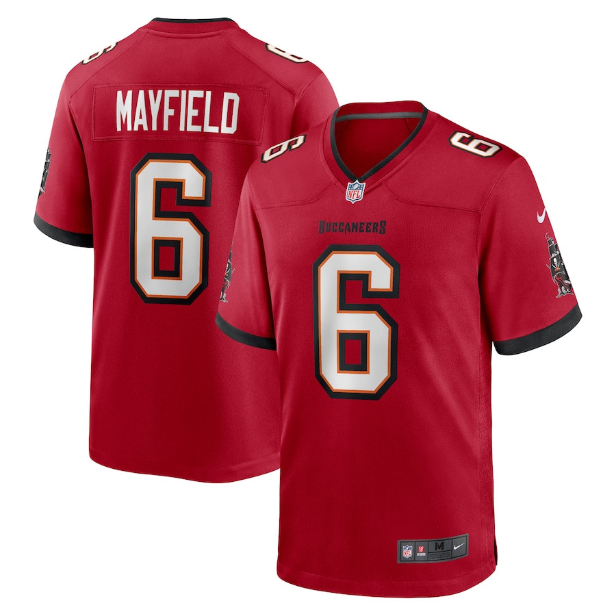 Baker Mayfield 6 Tampa Bay Buccaneers Game Red NFL Jersey Men's