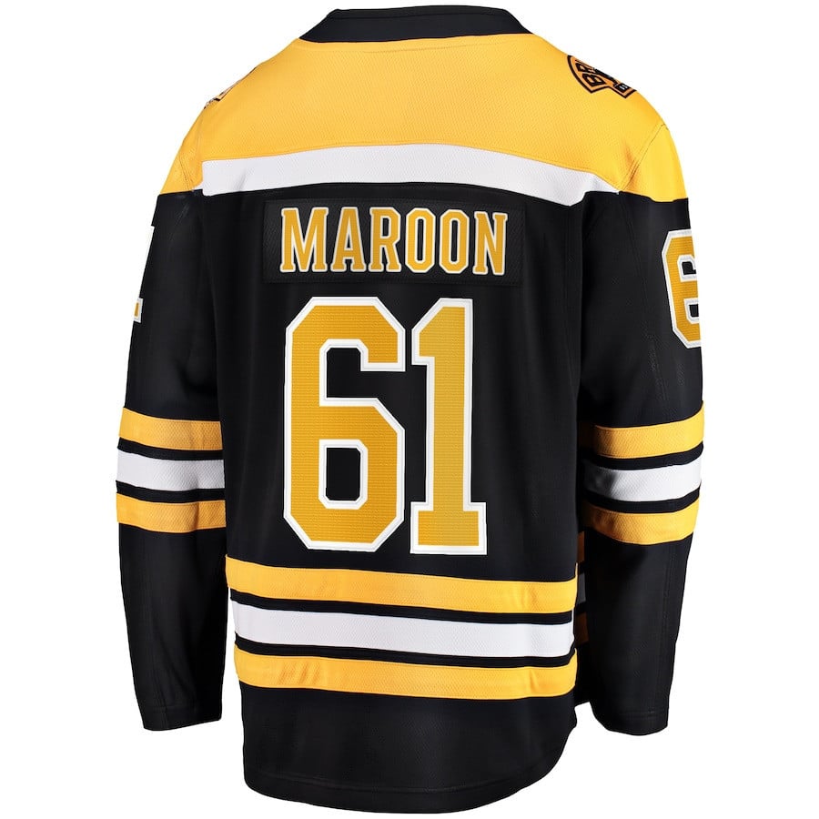 Pat Maroon 61 Boston Bruins Home Breakaway Black NHL Jersey Men's
