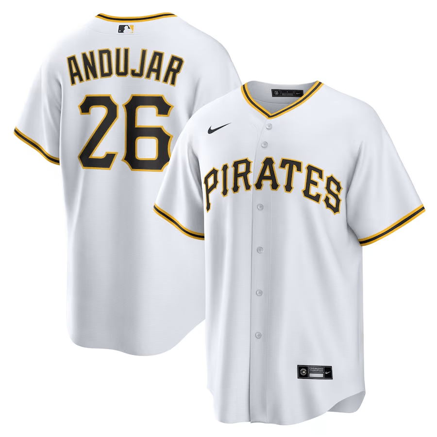 Miguel And?jar 26 Pittsburgh Pirates Home White MLB Jersey Men's