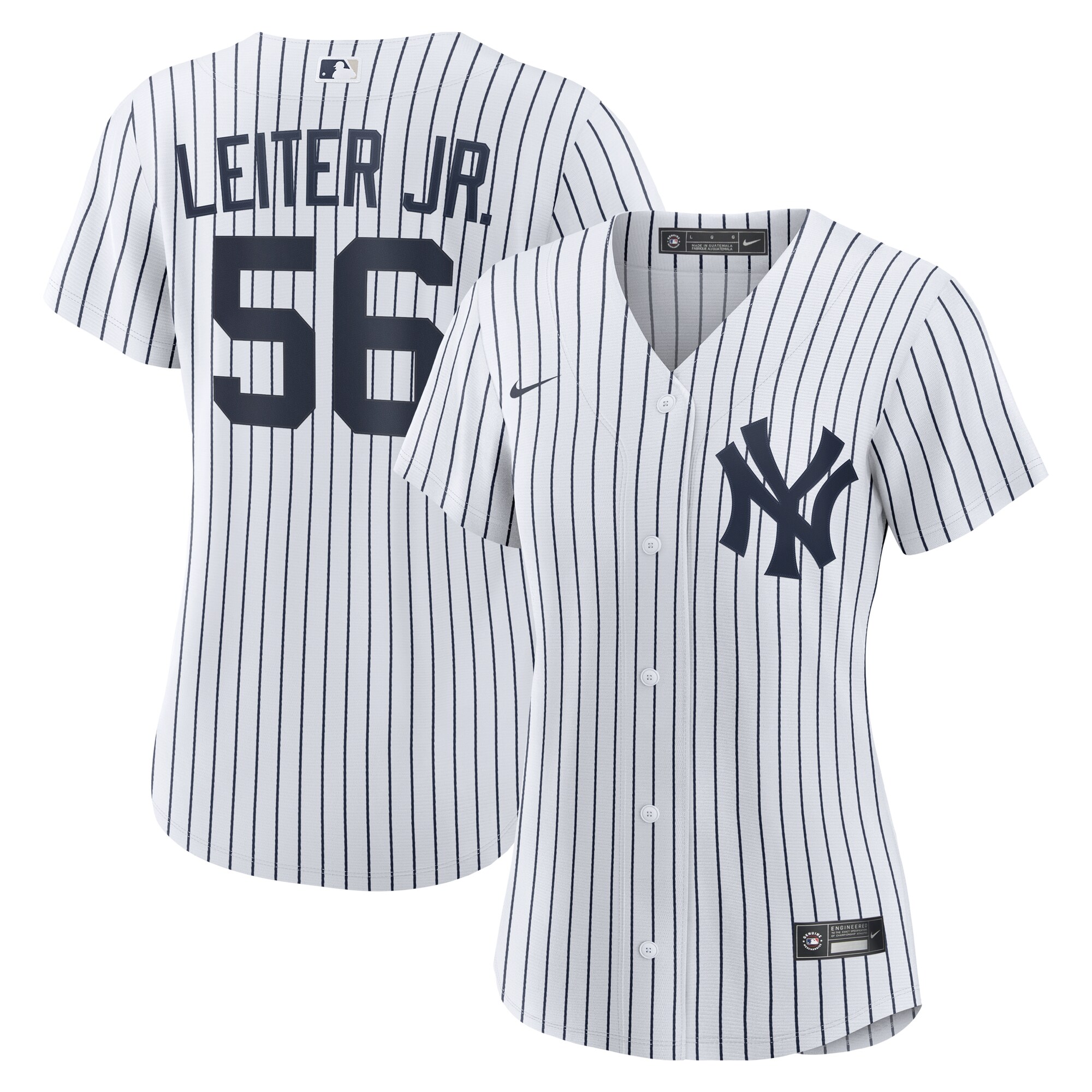 New York Yankees Mark Leiter Jr. White Home MLB Jersey Women's