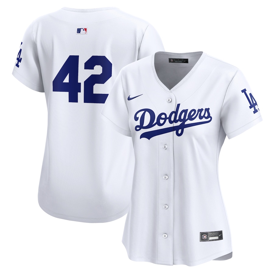 Los Angeles Dodgers Women's 2024 Jackie Robinson Day Home Limited Jersey White