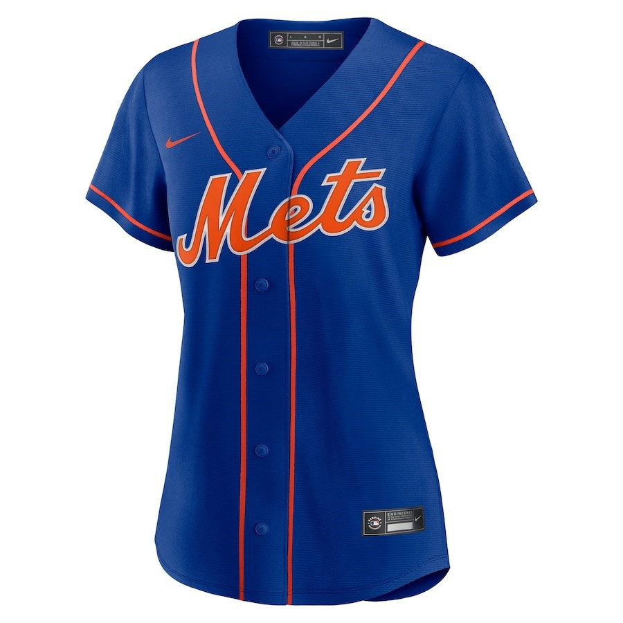 Justin Verlander 35 New York Mets Alternate Player Royal MLB Jersey Women's