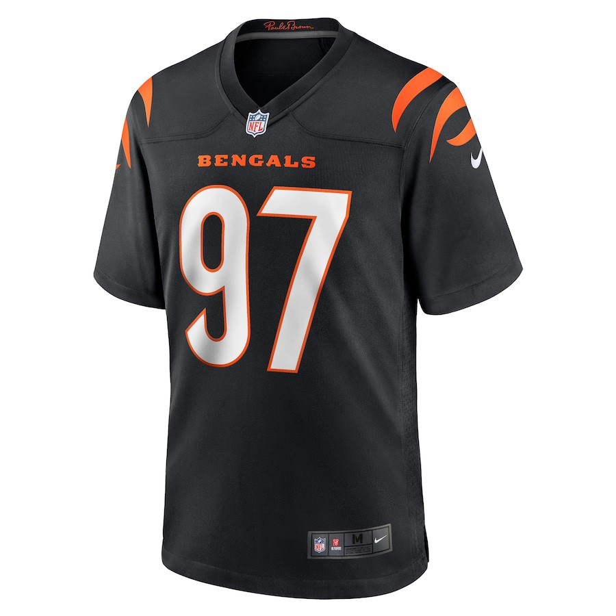 Jay Tufele 97 Cincinnati Bengals Team Game Black NFL Jersey Men's