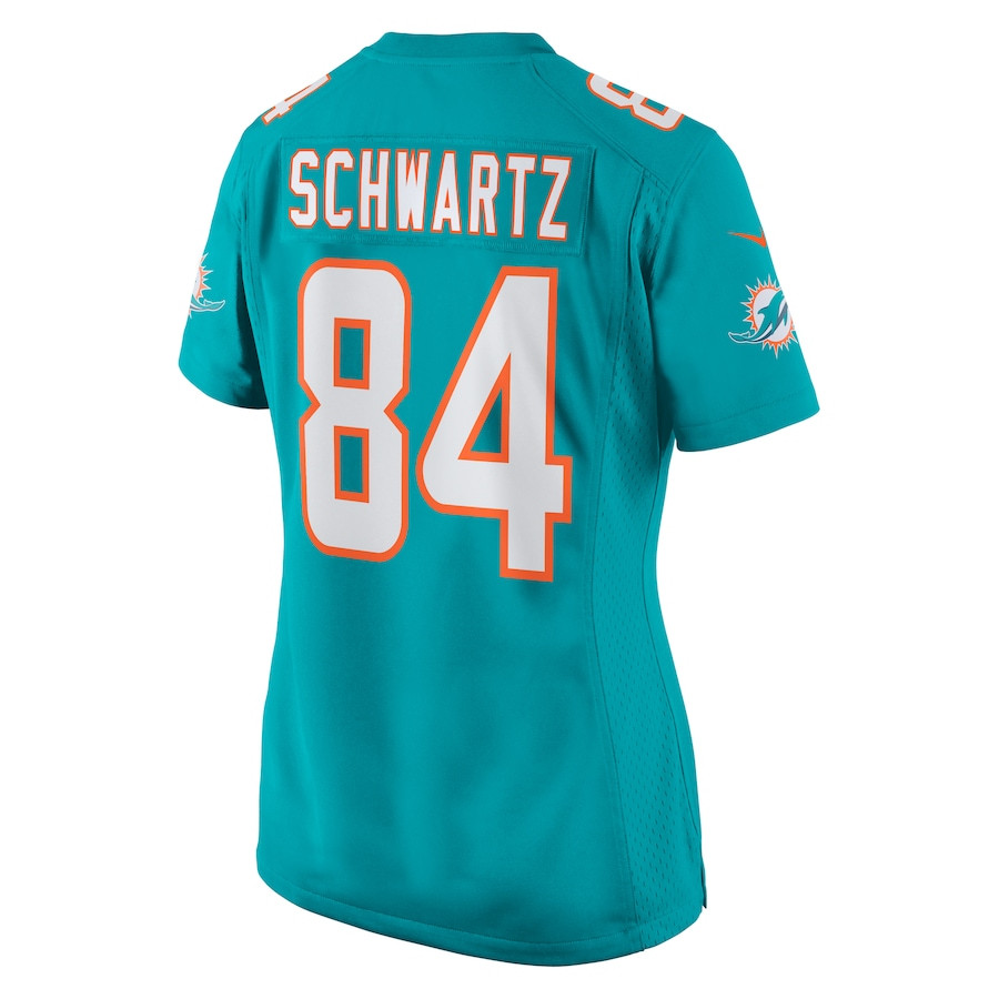 Anthony Schwartz 84 Miami Dolphins Game Aqua NFL Jersey Women's