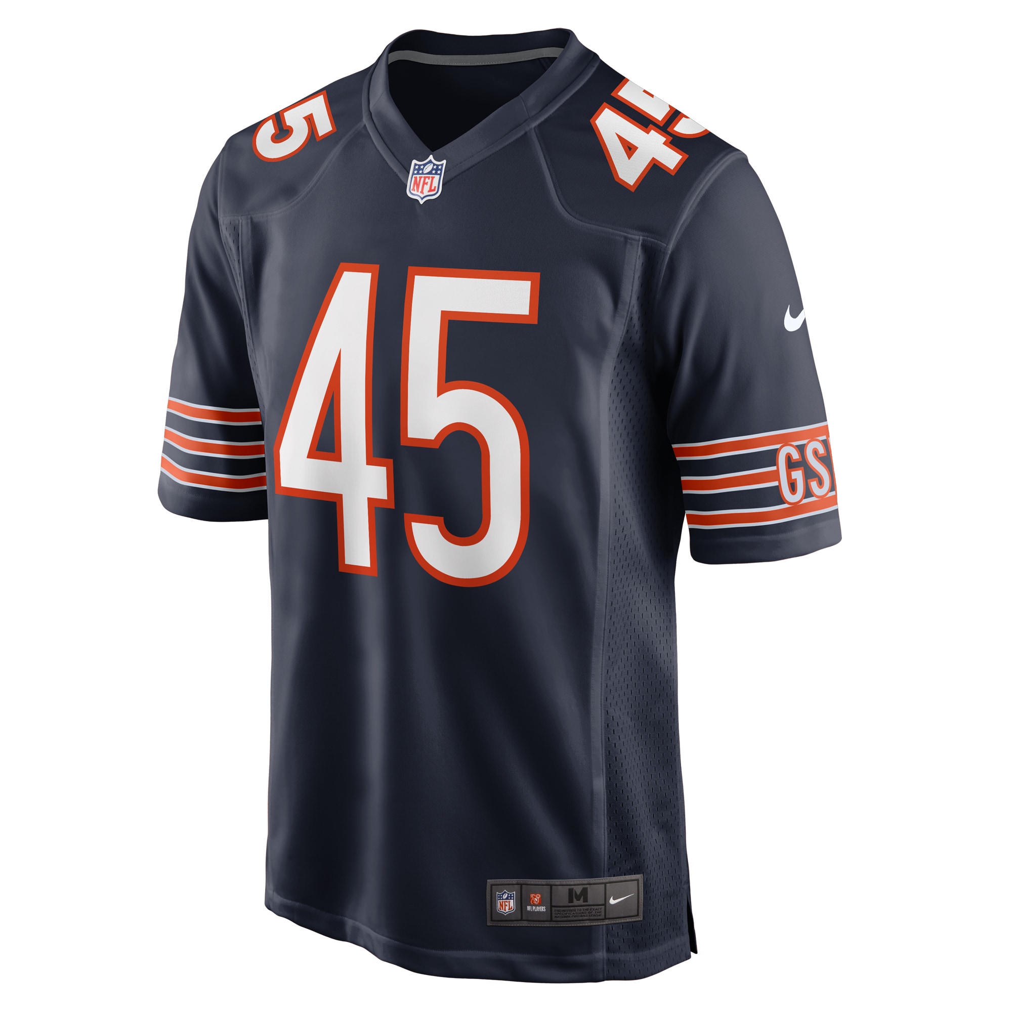 Chicago Bears Amen Ogbongbemiga Navy Game NFL Jersey Men's
