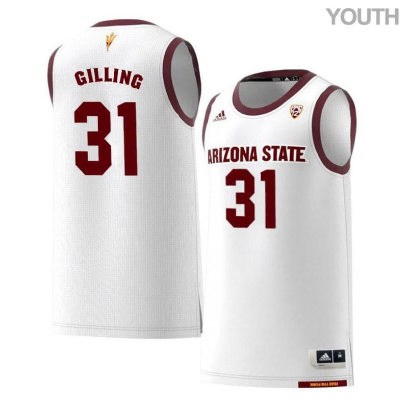 31 Jonathan Gillin White Retro Arizona State Sun Devils NCAA Jersey Youth