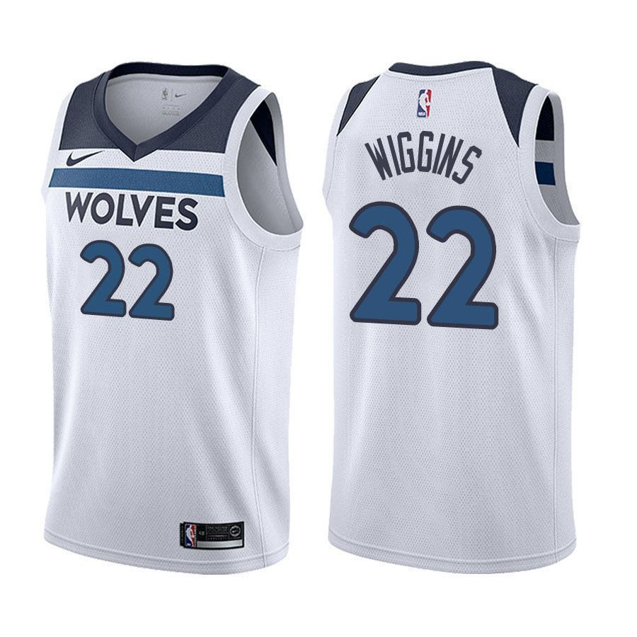Minnesota Timberwolves Andrew Wiggins 22 Associatio White NBA Jersey Men's