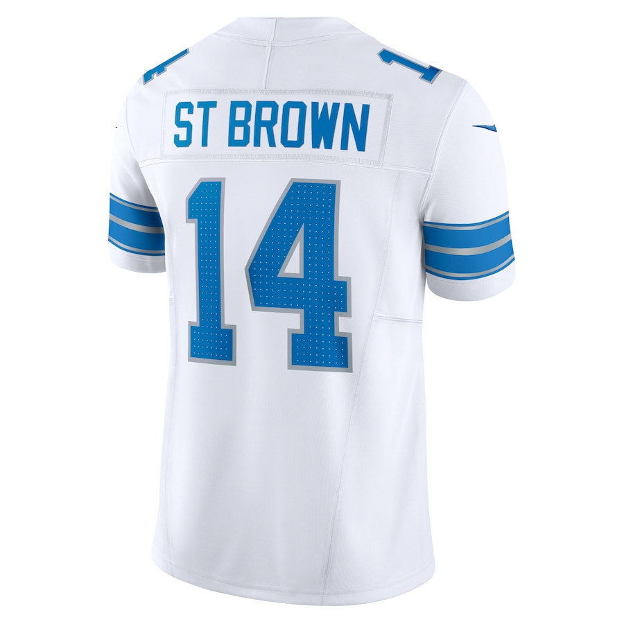 Amon-Ra St. Brown 14 Detroit Lions Vapor F.U.S.E. Limited White NFL Jersey Men's