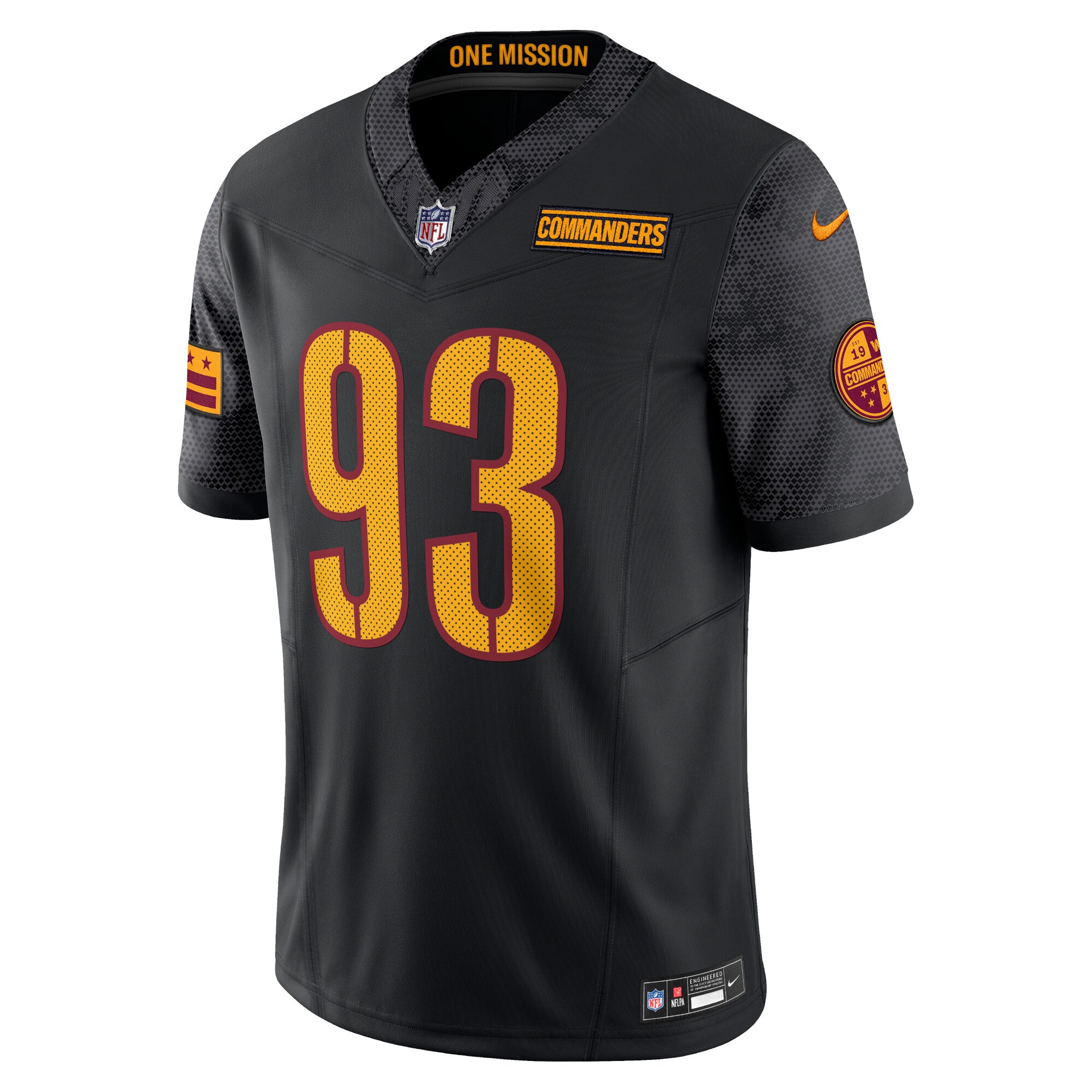 Washington Commanders Jonathan Allen Black Alternate Vapor F.U.S.E. Limited NFL Jersey Men's