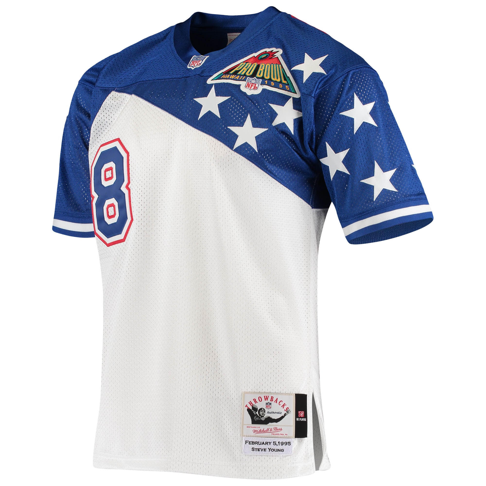 NFC Steve Young Mitchell Ness White/Blue 1994 Pro Bowl NFL Jersey Men's
