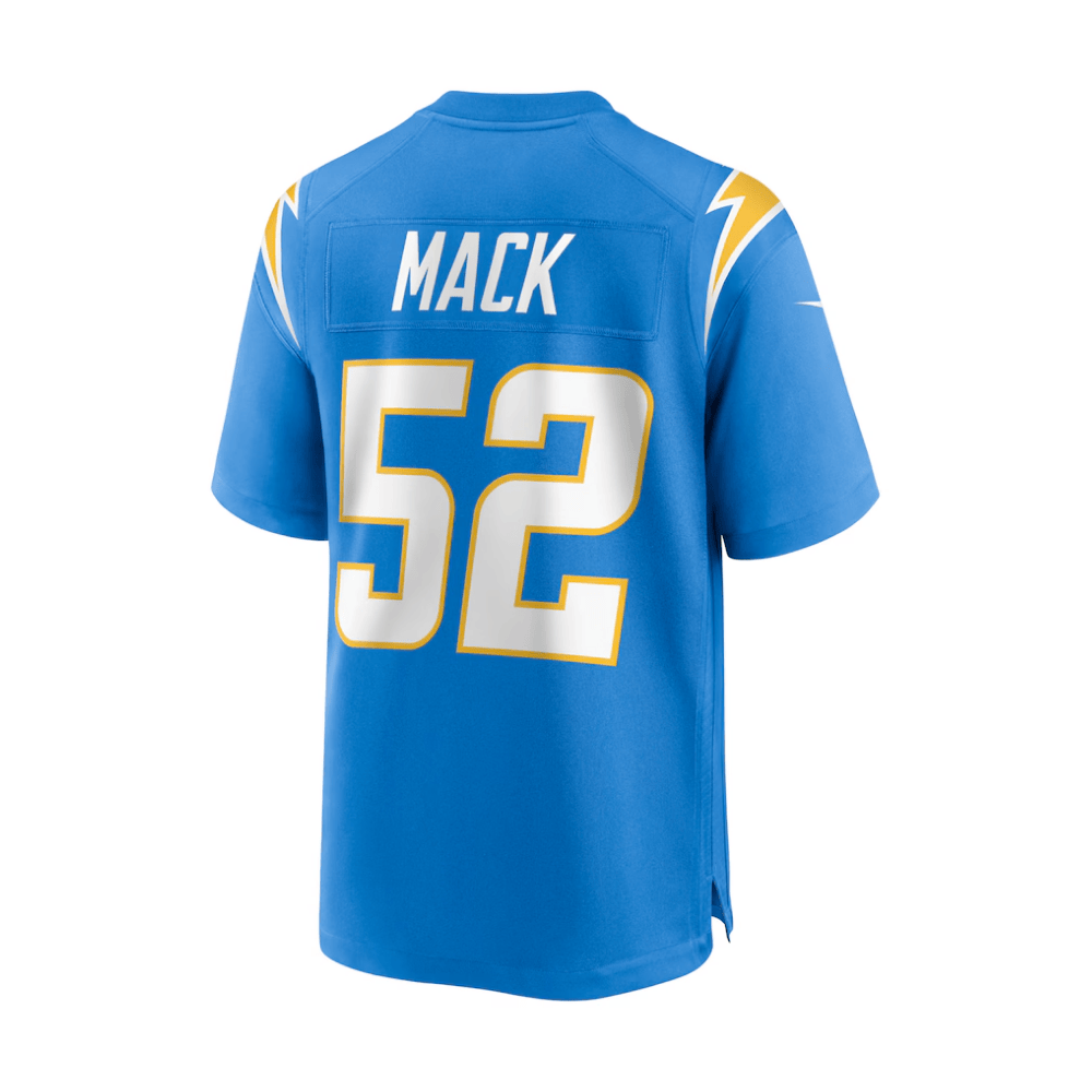 Khalil Mack 52 Los Angeles Chargers 2025 Pro Bowl Patch Game Powder Blue NFL Jersey Men's
