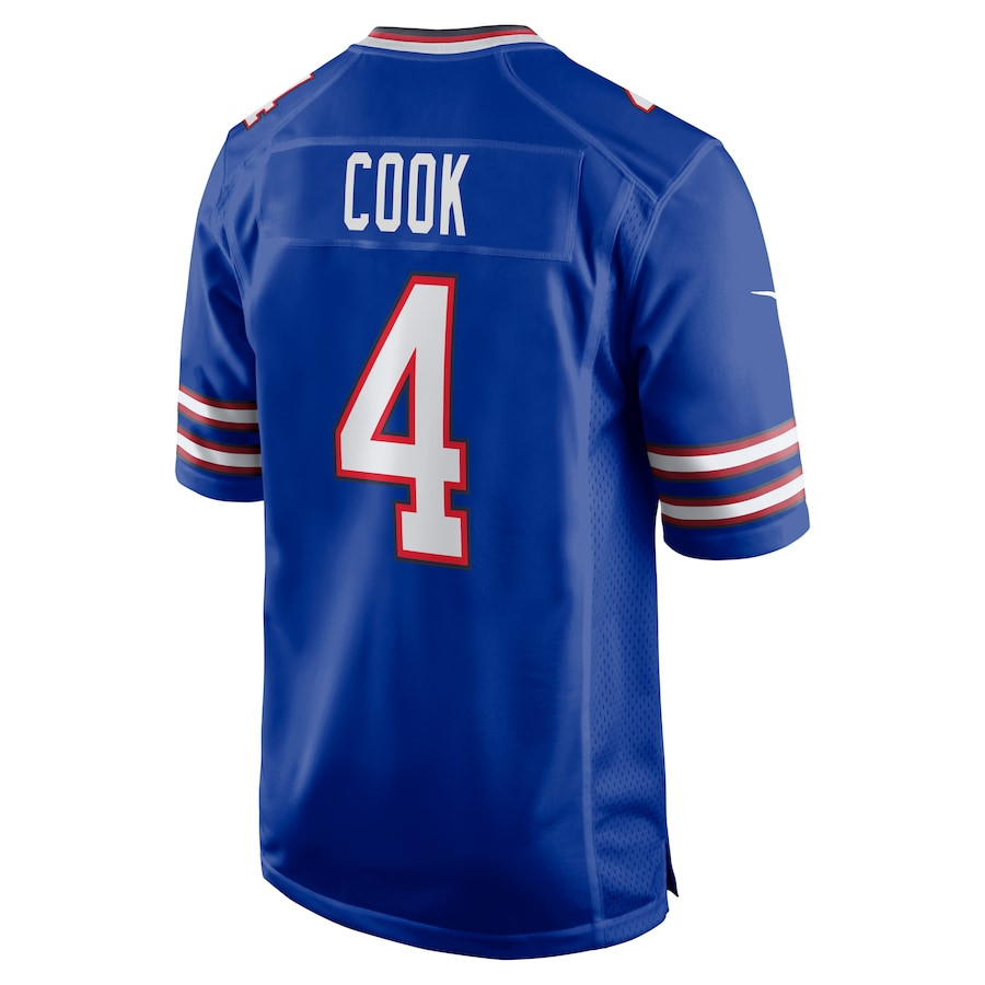 James Cook 4 Buffalo Bills Game Royal NFL Jersey Men's