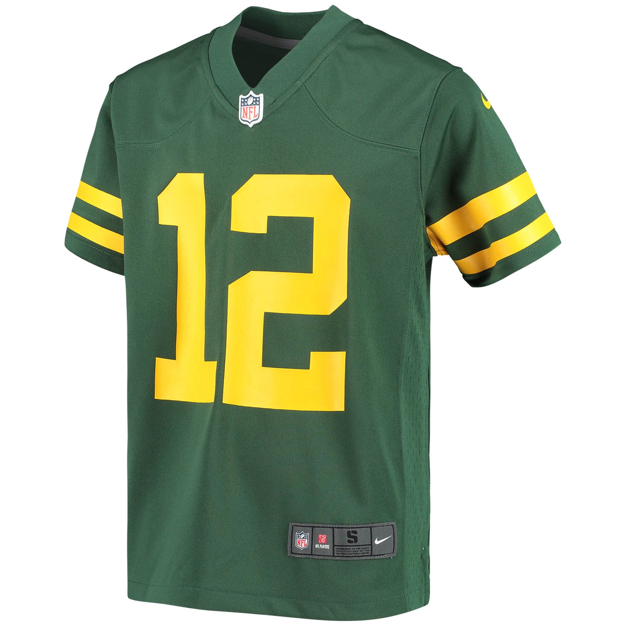 Green Bay Packers Aaron Rodgers Green Game NFL Jersey Youth