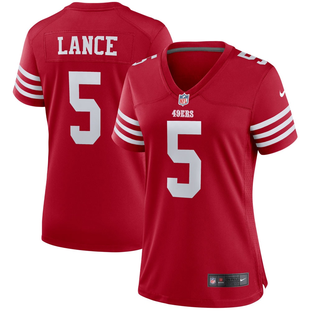 San Francisco 49ers Trey Lance Scarlet Player NFL Jersey Women's