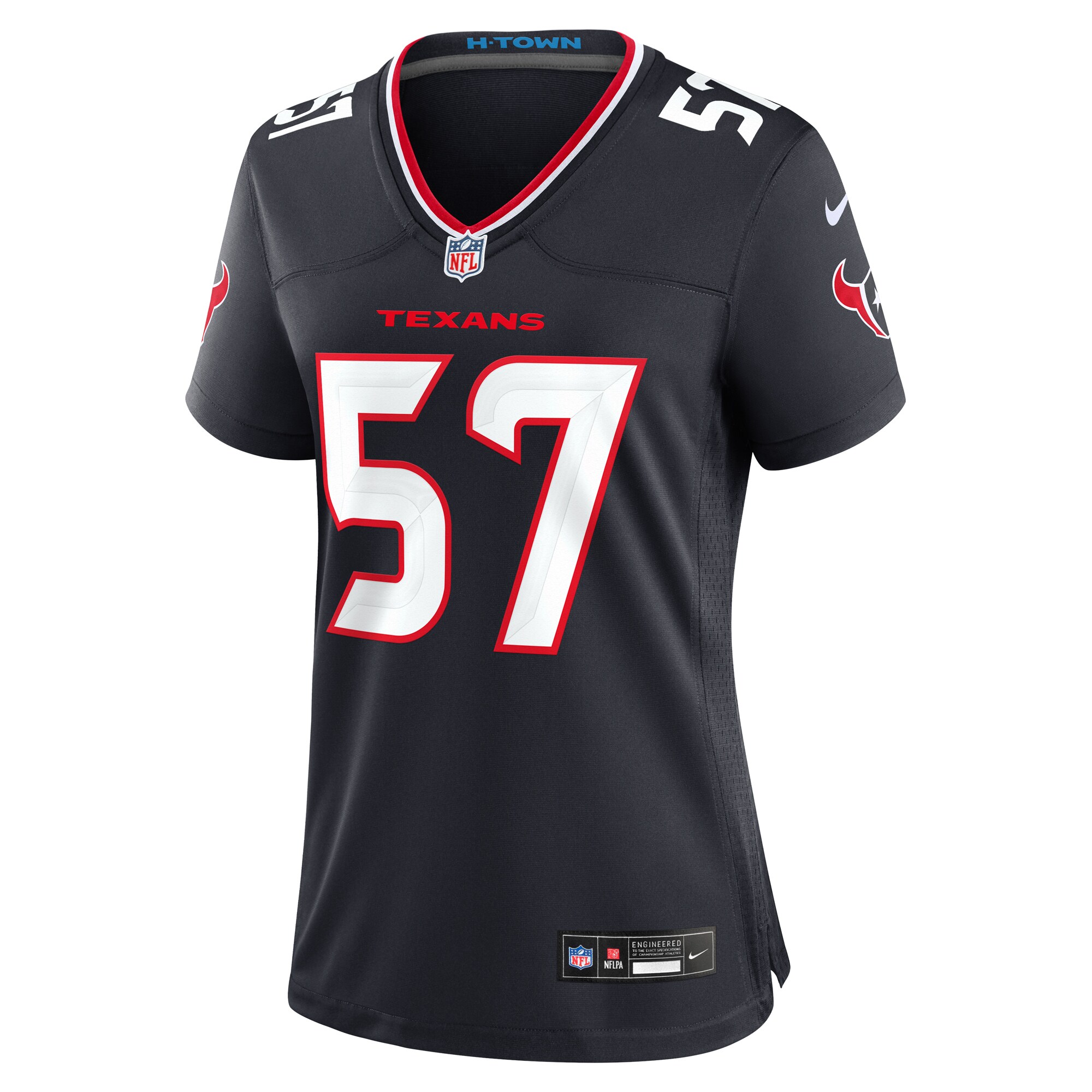 Houston Texans Blake Fisher Navy Team Game NFL Jersey Women's