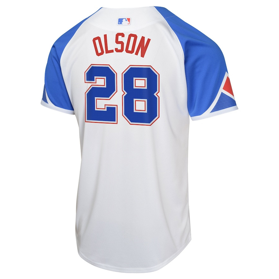 Matt Olson 28 Atlanta Braves City Connect Limited White MLB Jersey Youth
