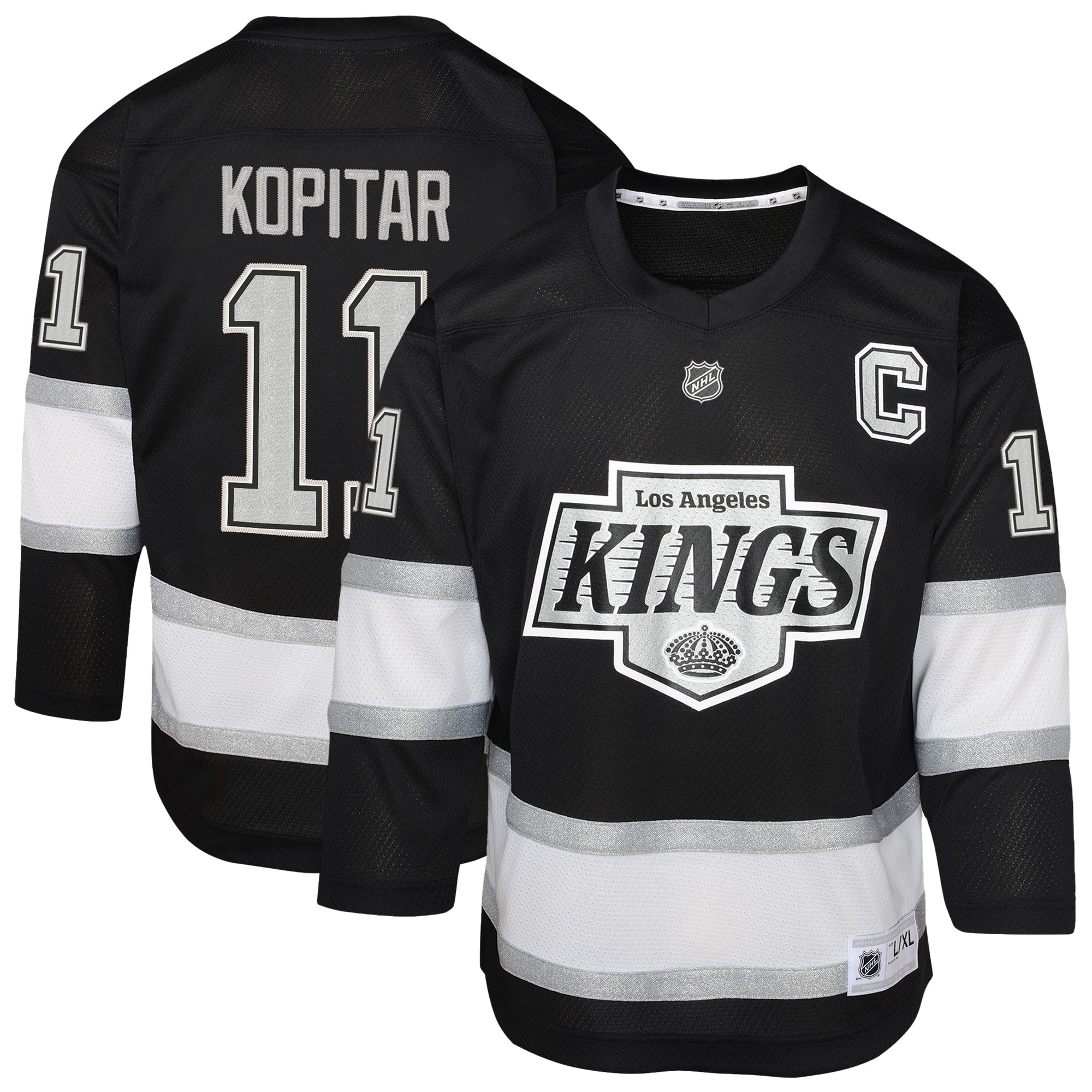 Los Angeles Kings Anze Kopitar Black Player NHL Jersey Youth